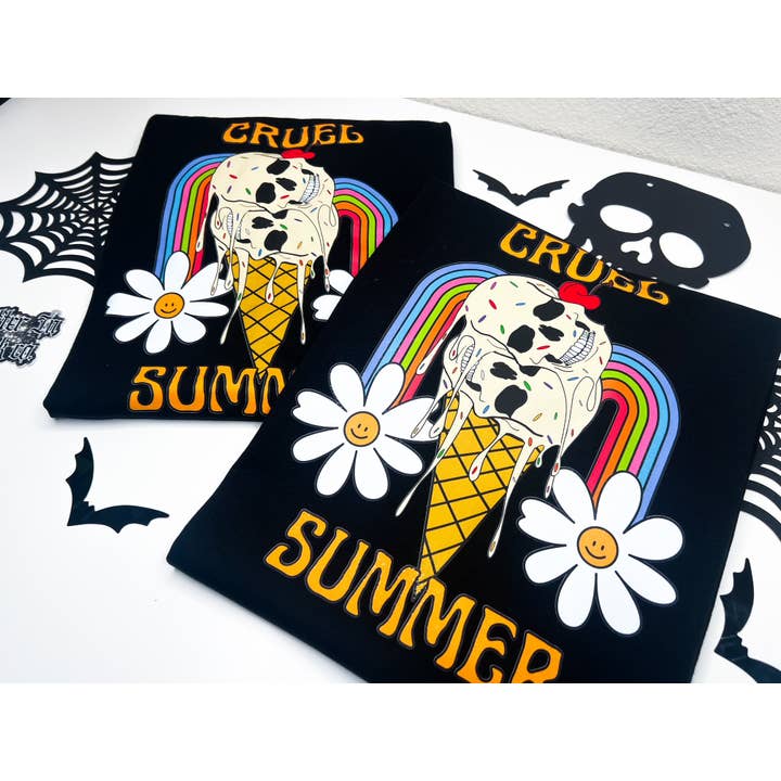 Better In Black Co - Wholesale T-Shirt (Graphic) - Women's - Cruel Summer - Summer Skull Tee - Summer Shirts 1