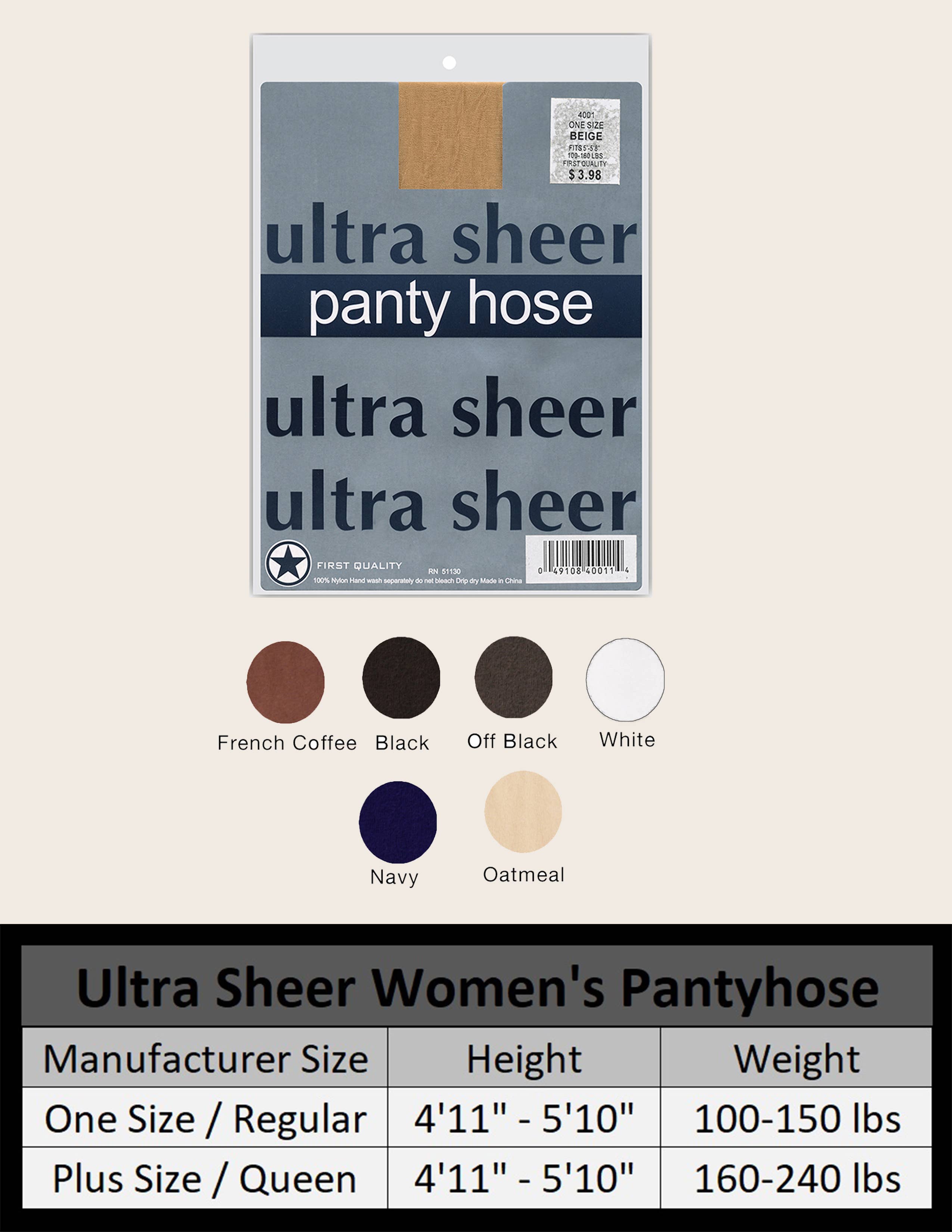 Isadora, Tipi toe, & James Fiallo - Wholesale Pantyhose - Women's - Isadora Women Ultra Sheer Cotton Crotch Pantyhose7