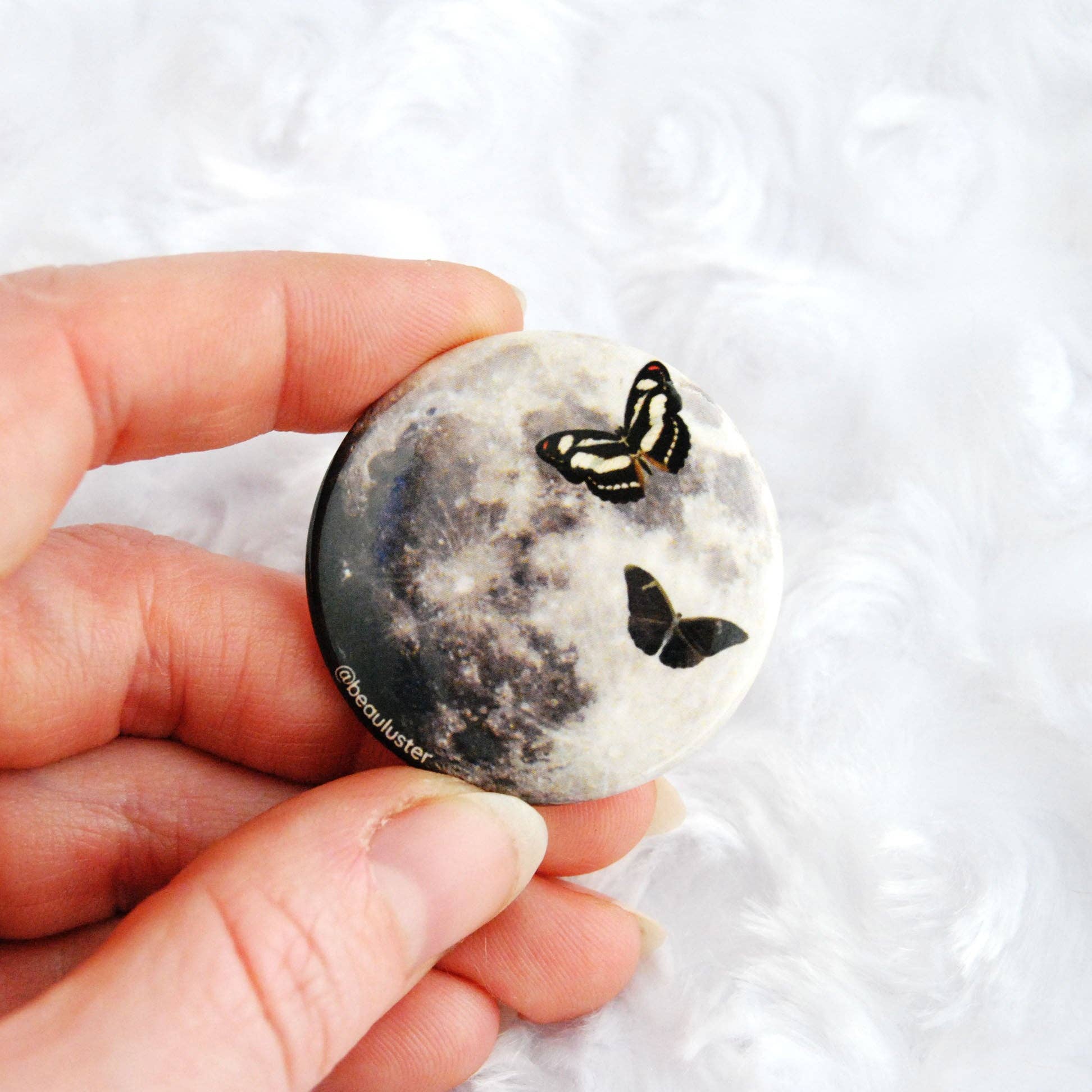 Beauluster - Wholesale Lapel Pin/Button - Full Moon Button Pin1