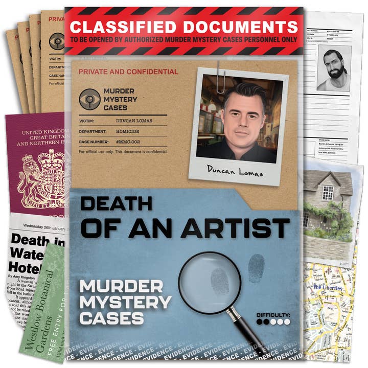 MMC Death of an Artist - Murder Mystery Game for wholesale by Lucky Egg