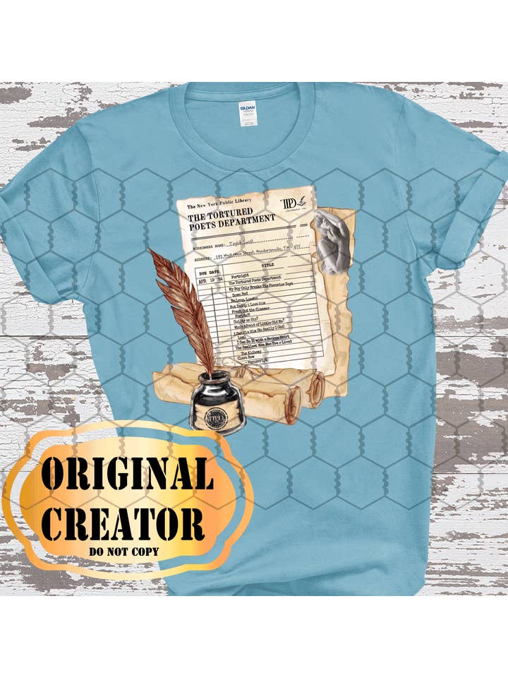 A Blessed Texas Mess Boutique - Wholesale T-Shirt (Graphic) - Women's - Tortured Poets Dept 2024 Taylor Swift Music Inspired Swiftie8