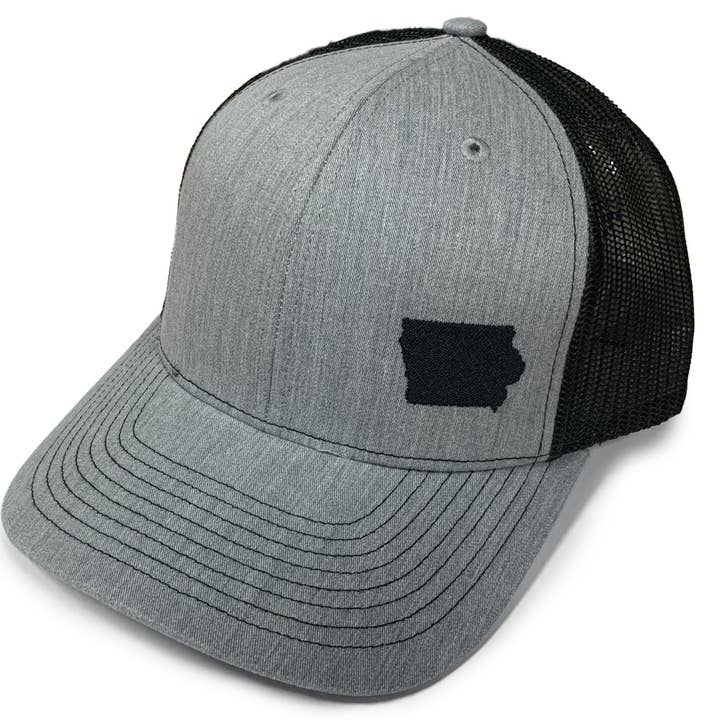 Casquette Iowa Snapback - Gris chiné/noir pour la vente par Iowa Awesome