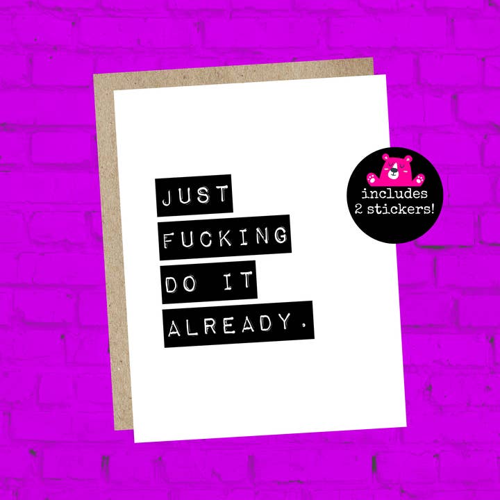 Just Do It Greeting Card for wholesale by More Joy Better Life