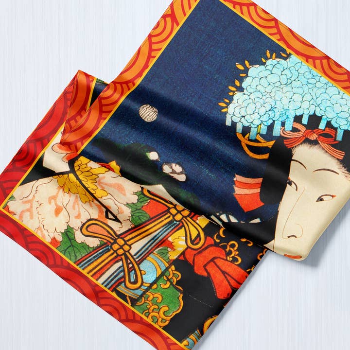 Ebon et Noir LLC - Wholesale Scarf – Women's - Japanese Actor, Luxurious Square Scarf/Wrap/Boho Shawl3