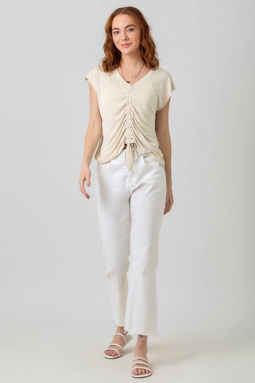 Mystree - Wholesale Knit Top - Women's - 20020 Front Ruche Modal Top 69