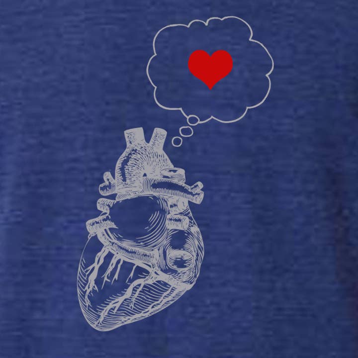 Mens heart thinking heart for wholesale by MISSION THREAD CLOTHING