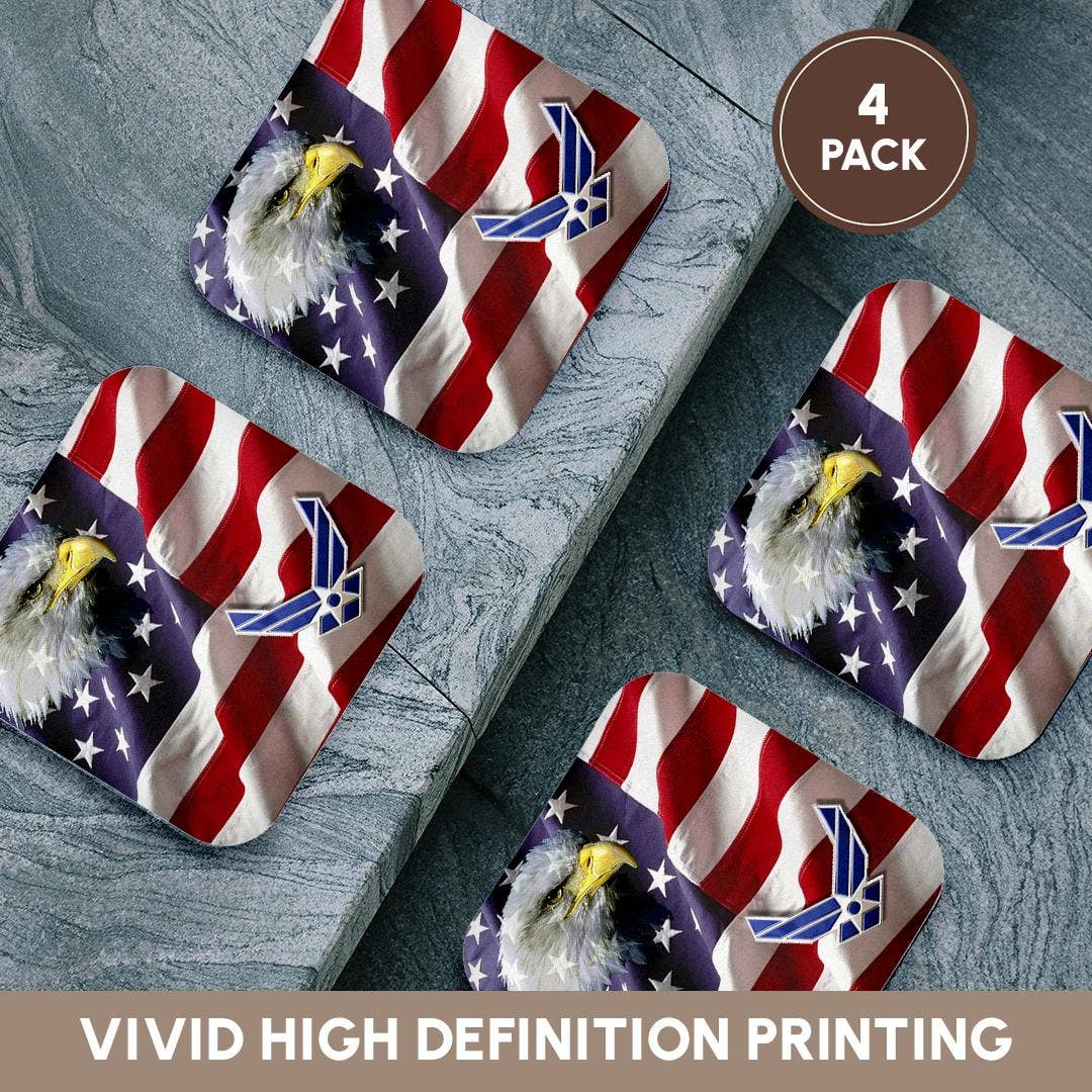 3dRose - Vendita all'ingrosso Sottobicchiere - 3dRose, Aeronautica Militare USAF, Sottobicchiere12