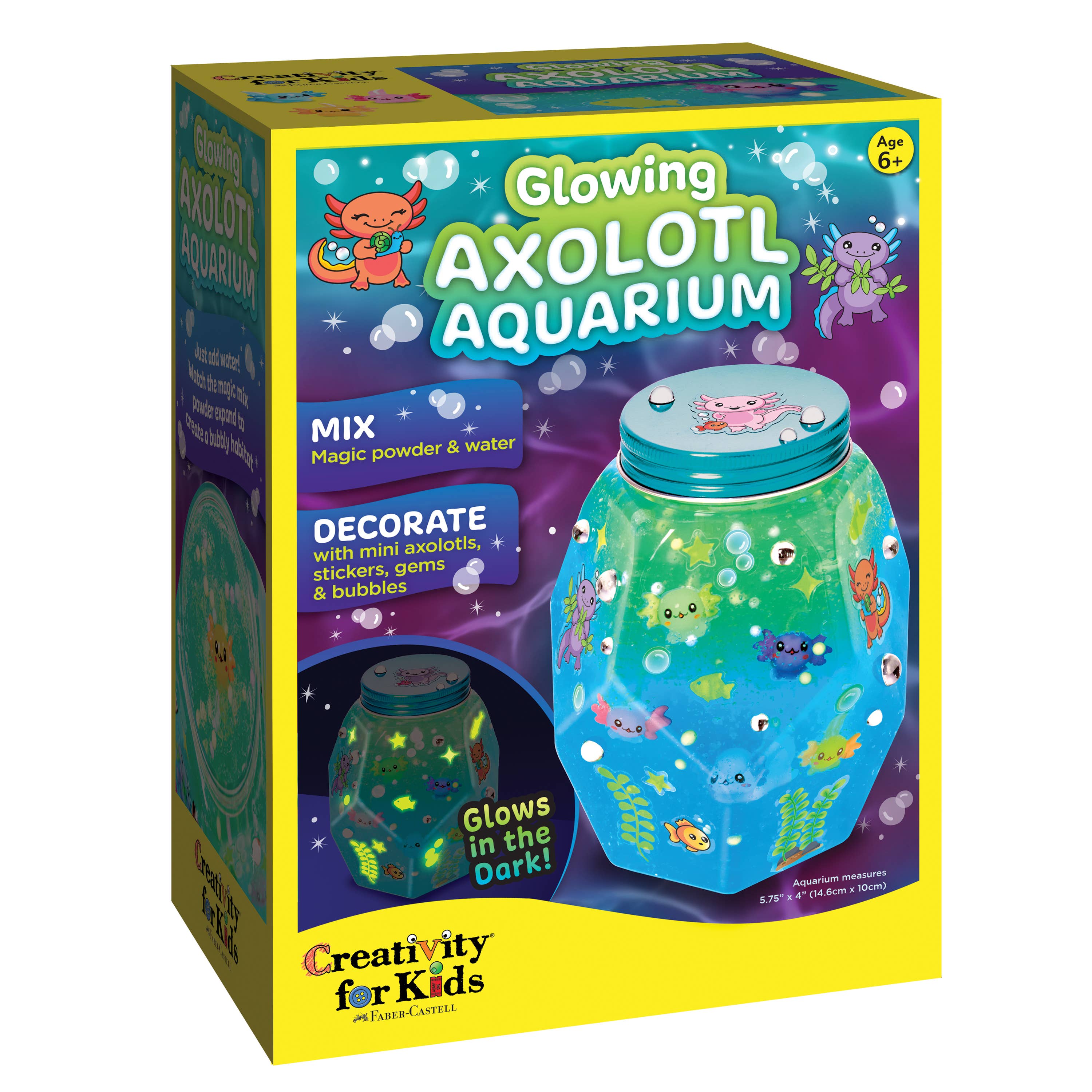 Faber-Castell / Creativity for Kids - Wholesale DIY Craft Kit - Kids - Make an Axolotl Glowing Aquarium Craft for Kids1