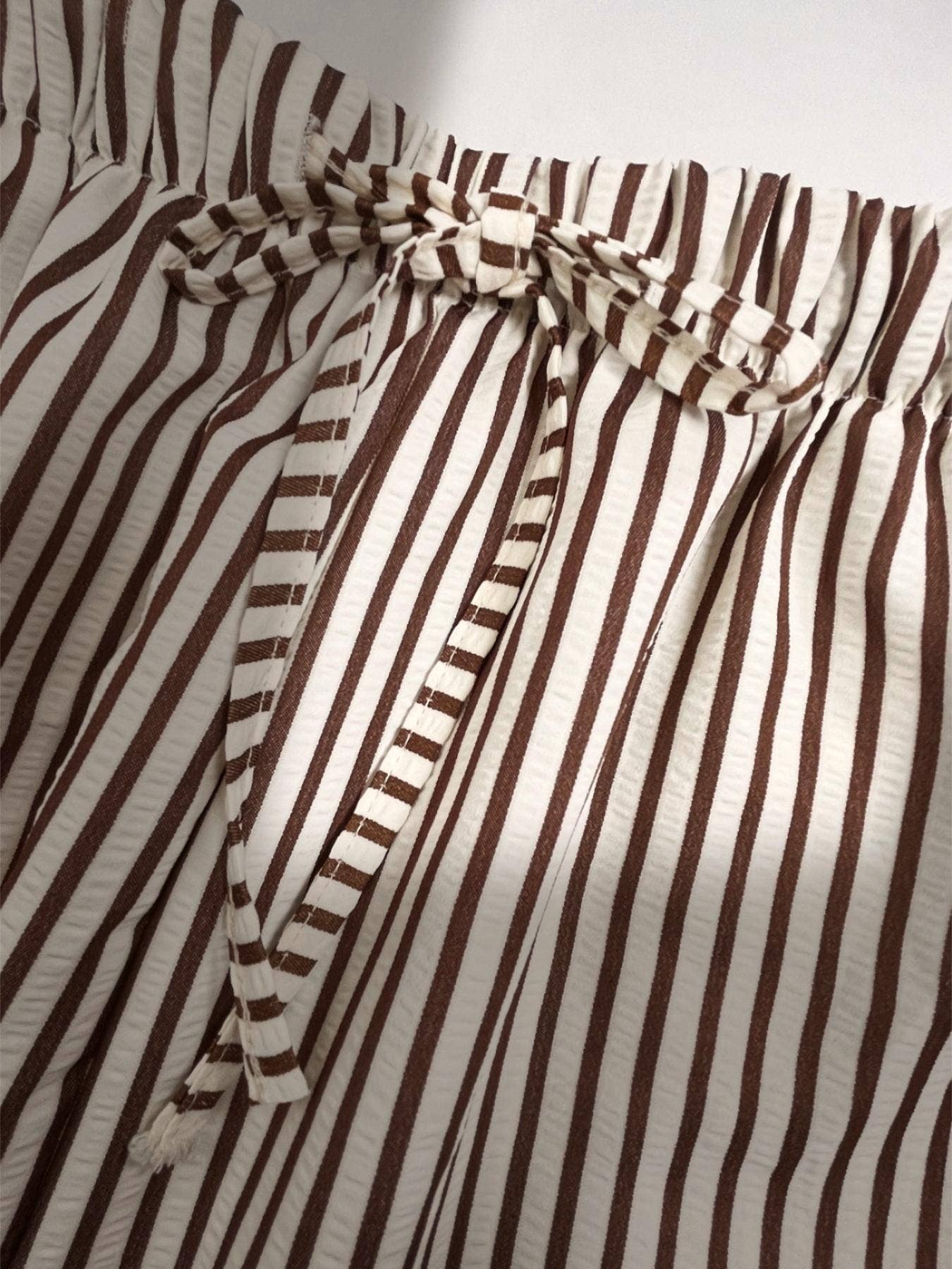 Rosa Clothing - Wholesale Pants - Women's - Stretch-waisted vertical striped slacks pants8