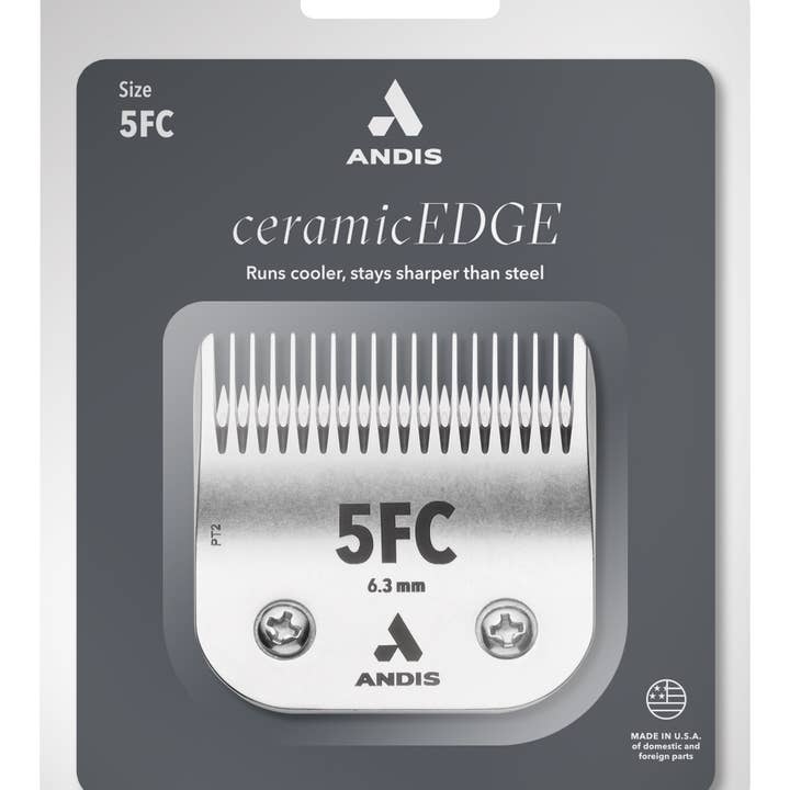 Andis #5FC CeramicEdge® Blade, 1/4" - 6.3 mm for wholesale by Pet Palette Distribution