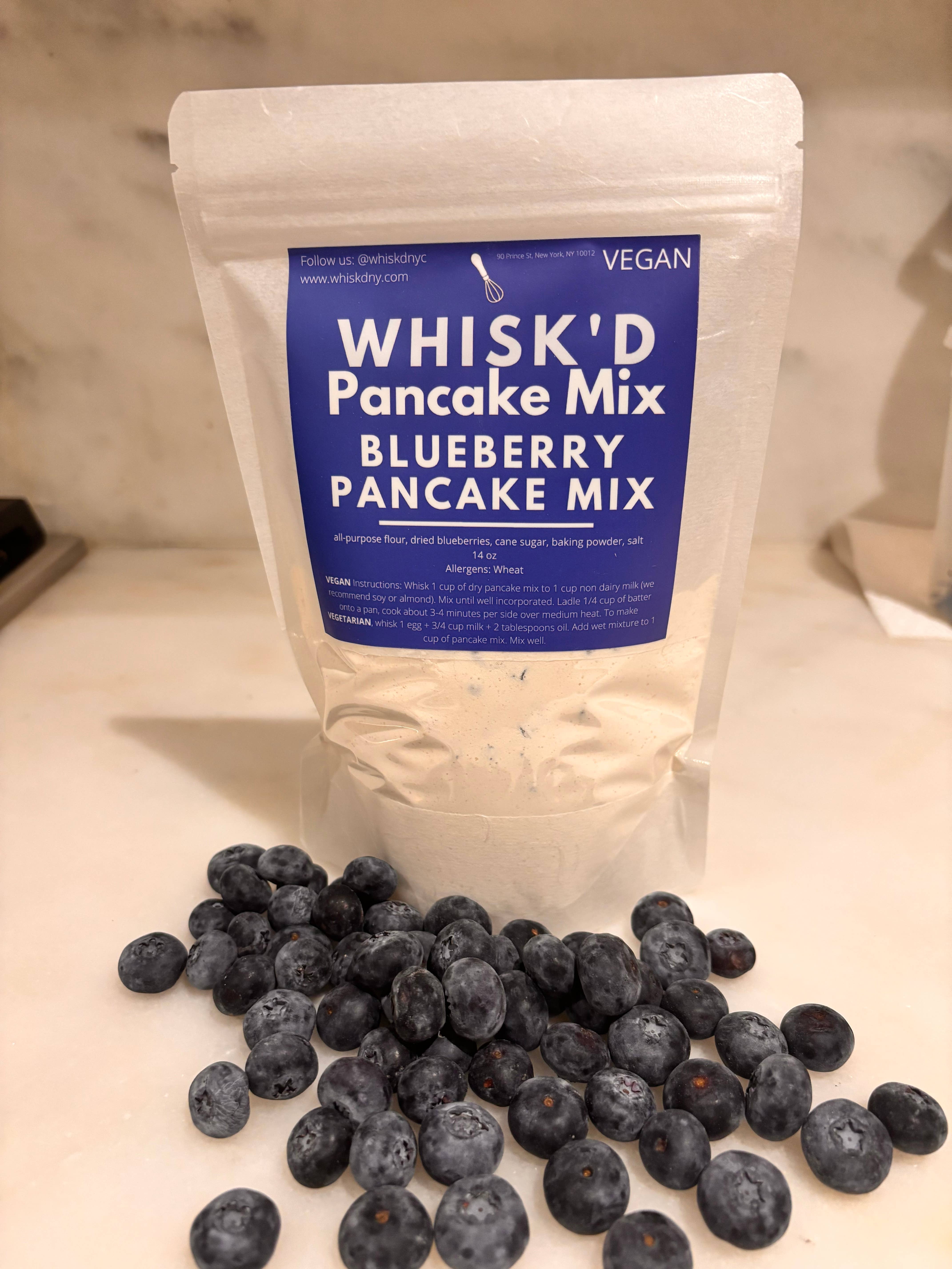 WHISK’D NYC - Wholesale Pancake mix - Vegan Blueberry Pancake Mix2