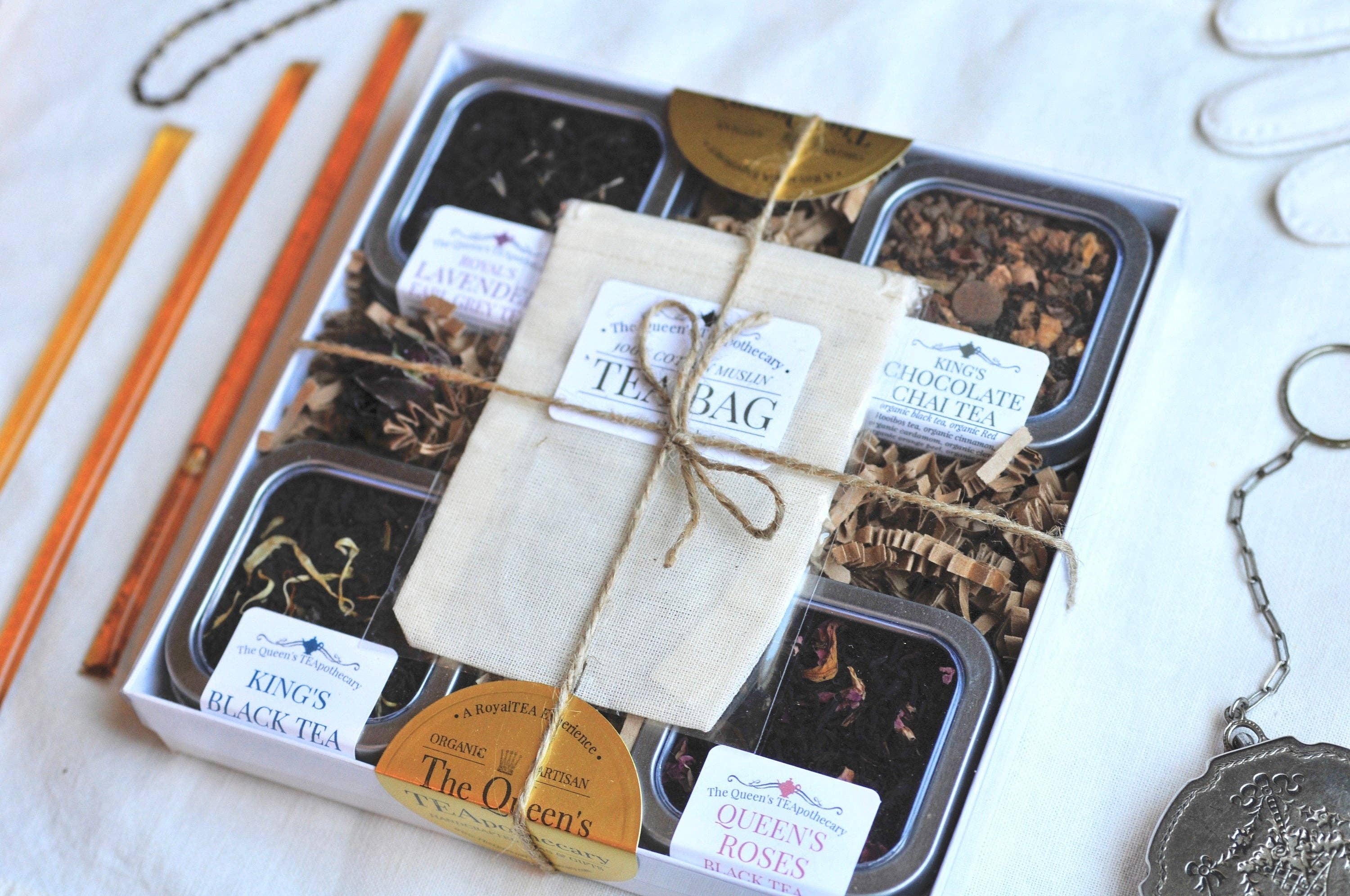 The Queen's TEApothecary - Wholesale Tea Bags - Tea Tin Sampler | Black Tea | 4 tin count1