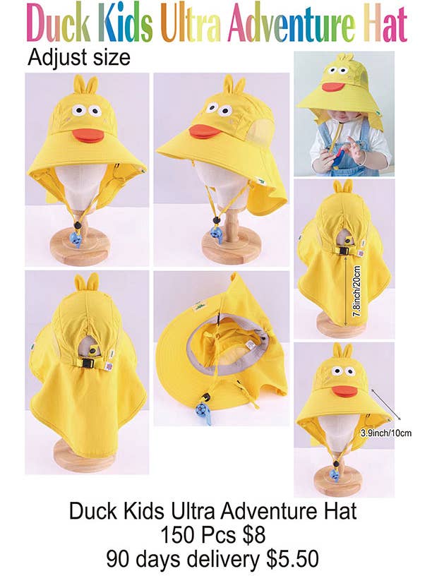 Duck Børn Ultra Adventure Hat for engroshandel hos Puka Creations