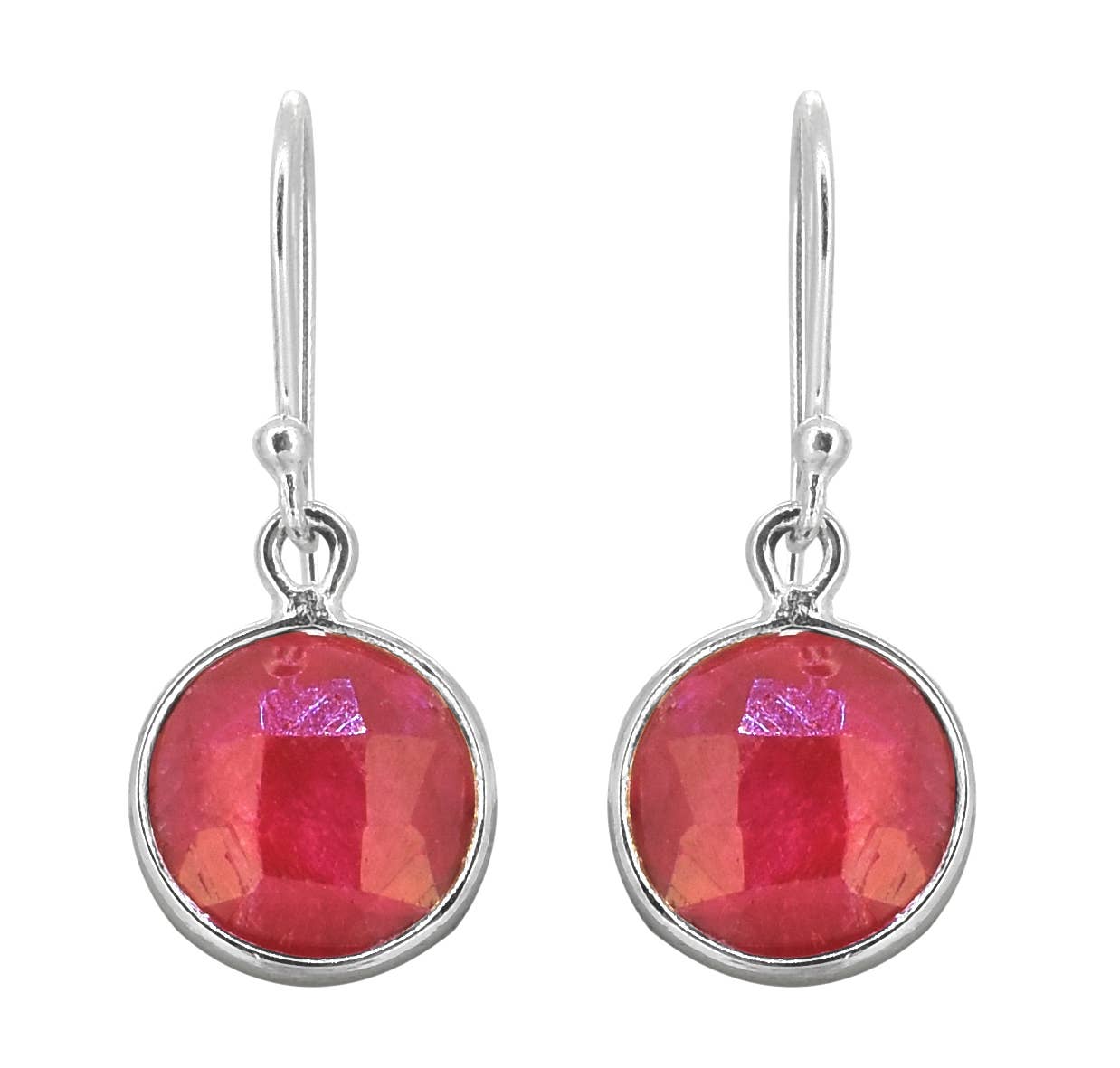 Tiramisu - Vendita all'ingrosso Orecchini pendenti - Orecchini pendenti in argento Sterling 925 con rubini di corindone