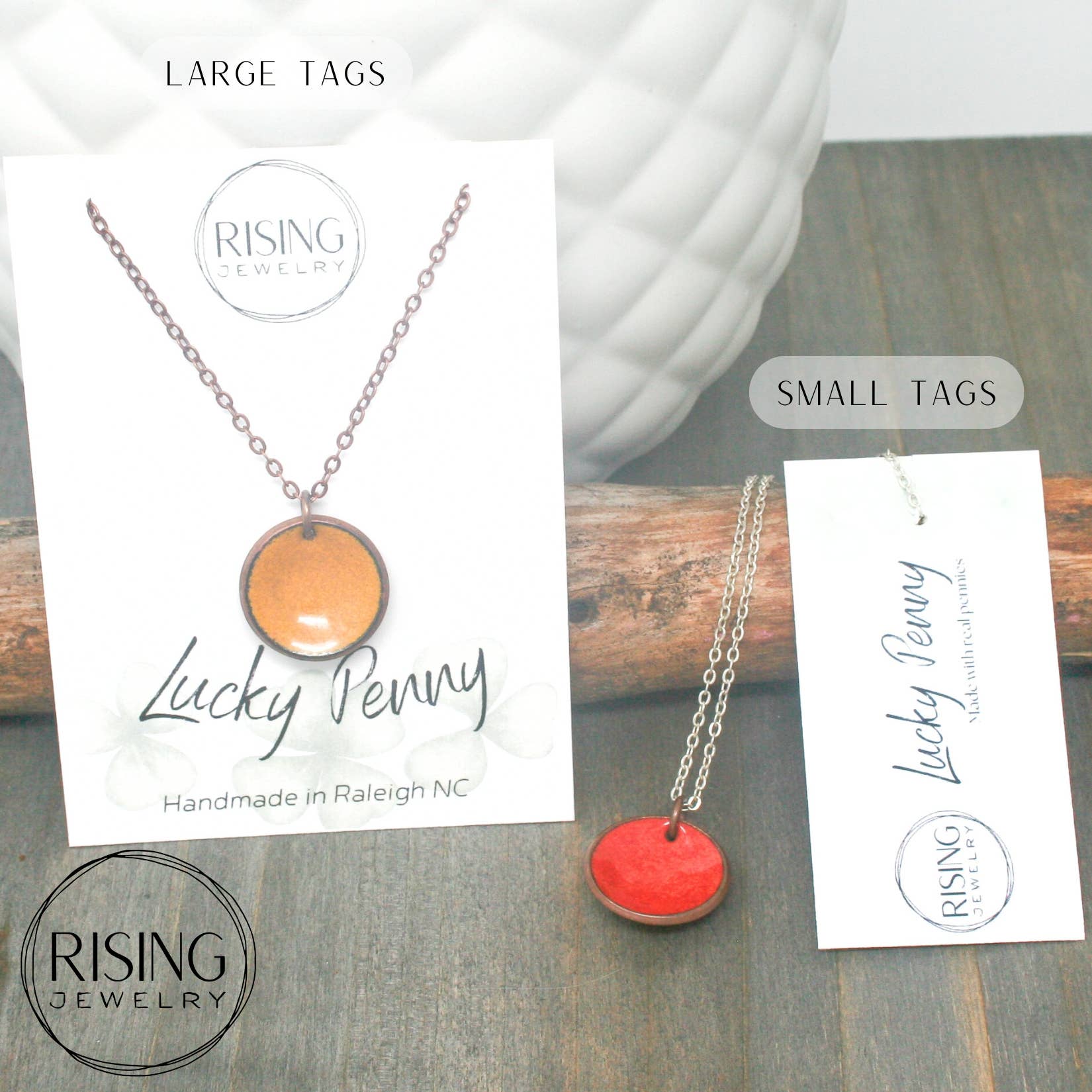 Rising Jewelry - Wholesale Pendant/Charm Necklace - Colorful Penny Jewelry: Enameled Copper Coin Necklace4