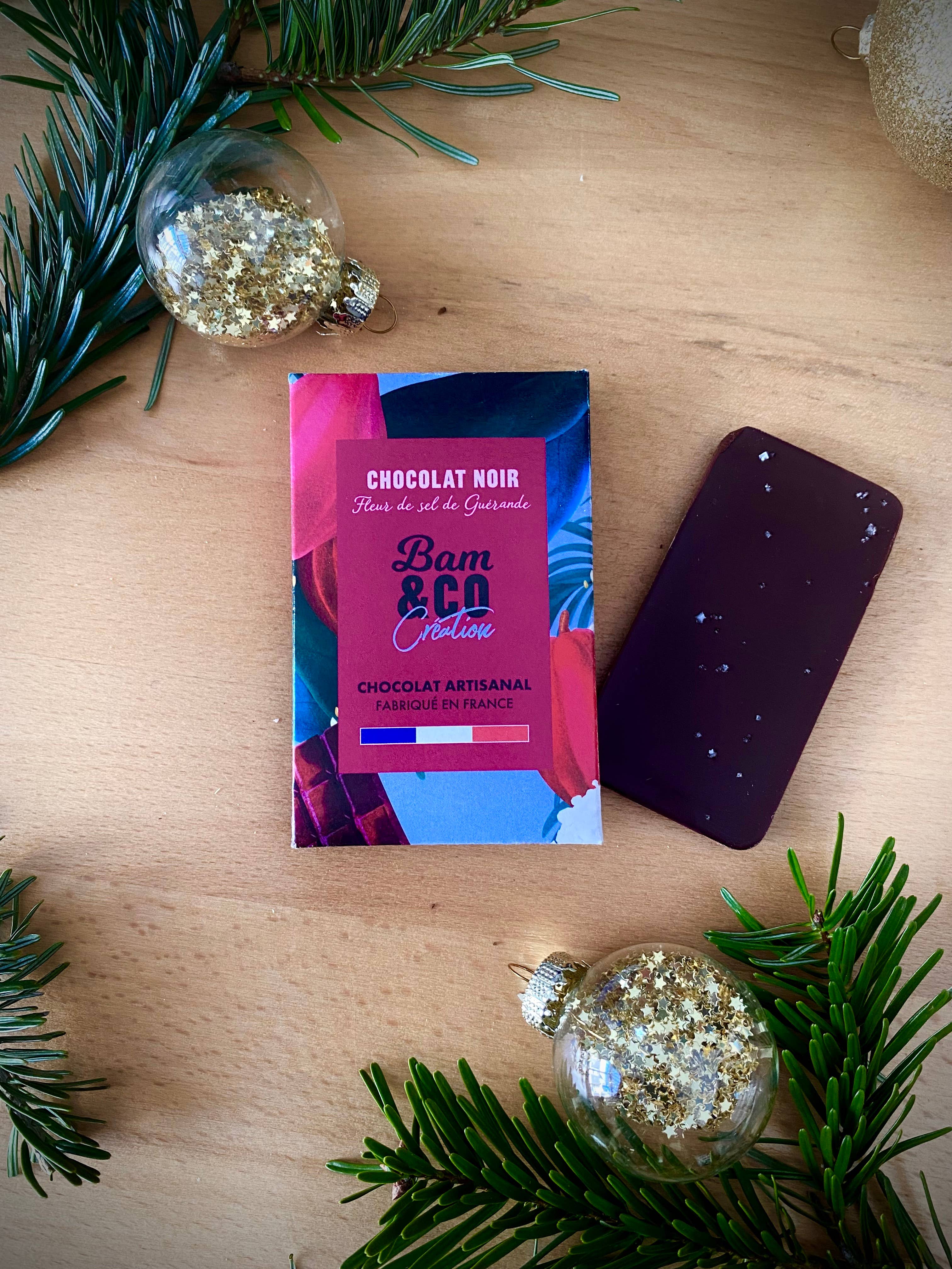 BAM&Co Création - Wholesale Chocolate Bar - DARK CHOCOLATE - Fleur de Sel de Guérande2