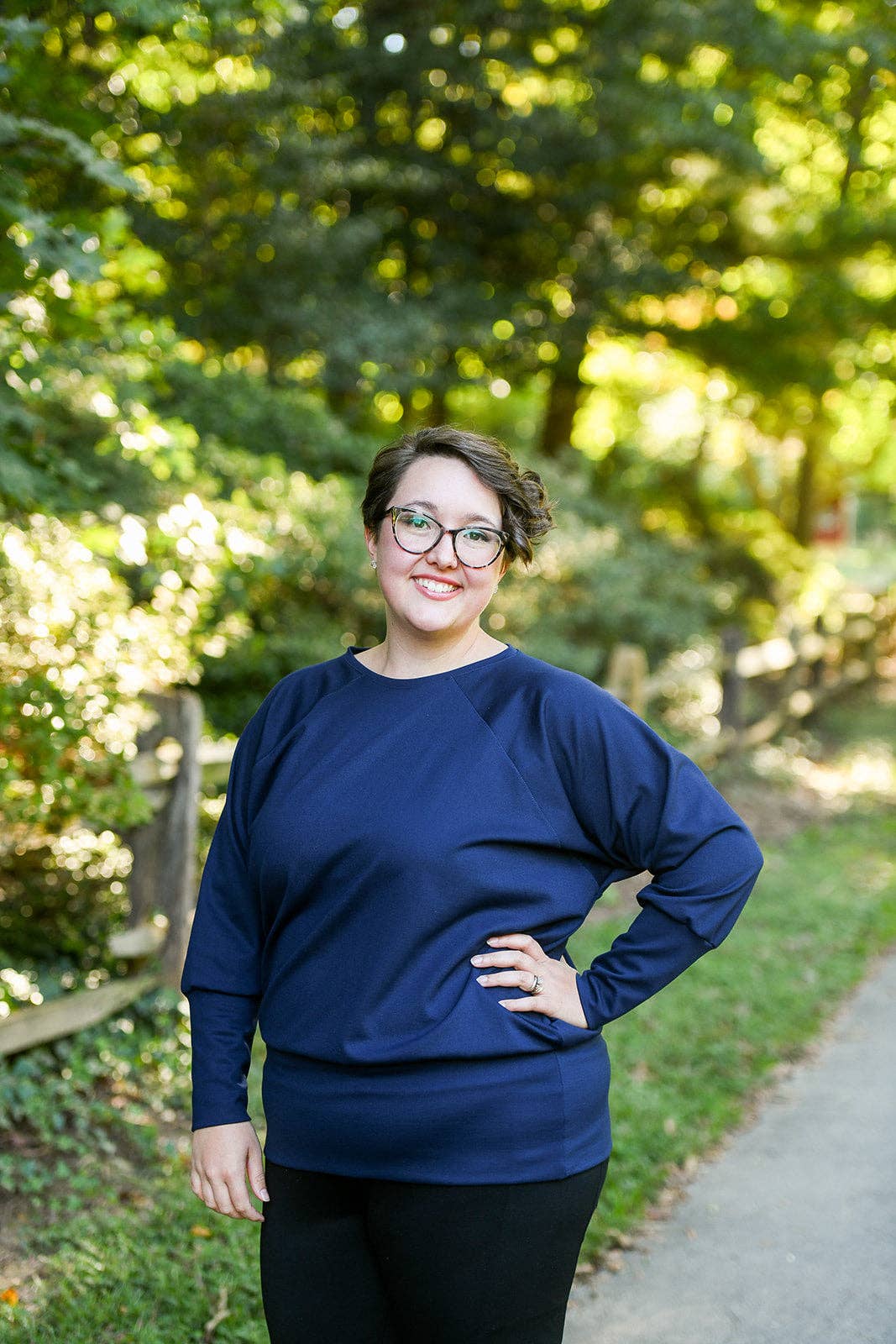 Knieriem Designs - Wholesale Knit Top - Women's - Rayon Crew Neck Ponte Top with Raglan Long Sleeves4