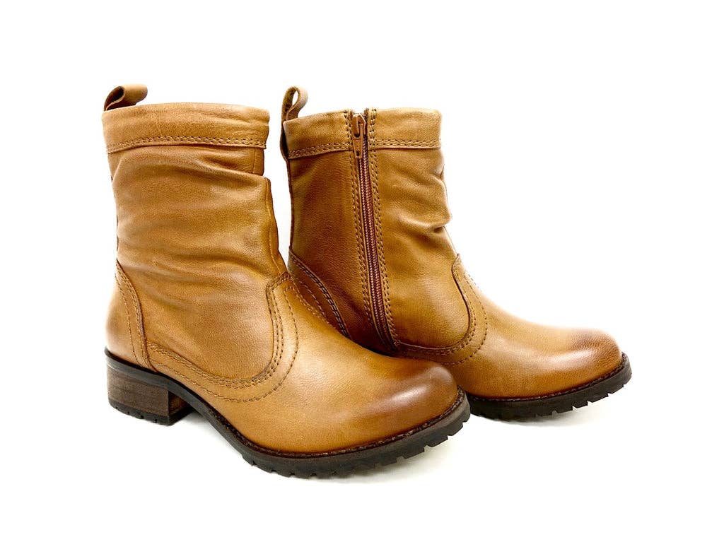Only Partners - Wholesale Booties - Women's - Alexa Tan Slouchy Suede Zip Up Boot2