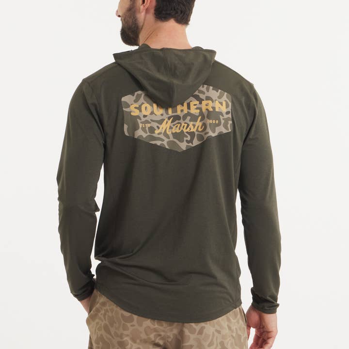 FieldTec™ Ultralight Hoodie - Retro Camo for wholesale by Southern Marsh