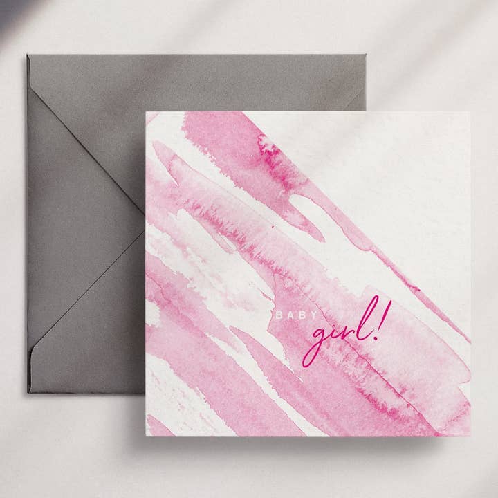 Bebé Menina! - Cartão de Saudação por atacado de Wendy Bell Designs