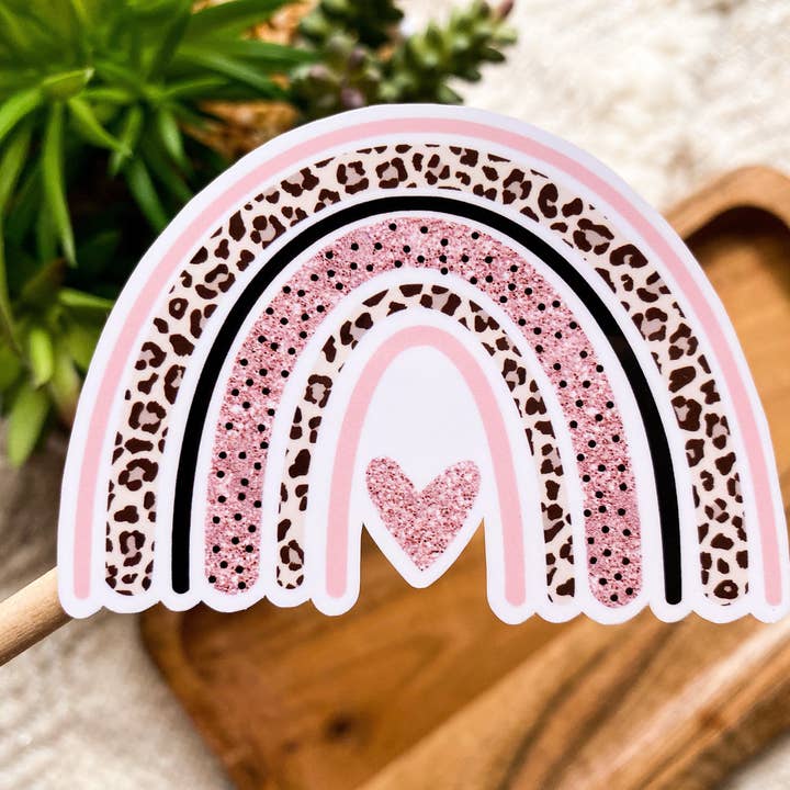 Autocollant Arc-en-ciel Léopard pour la vente par MaMarie & Co.