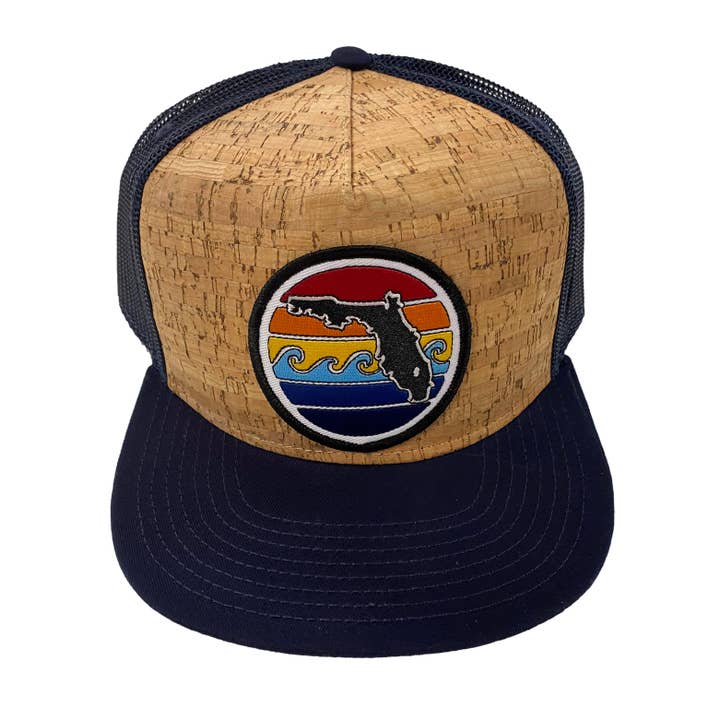 FLORIDA SUNSET TRUCKER - CORK & NAVY for wholesale by Sunshine State Goods