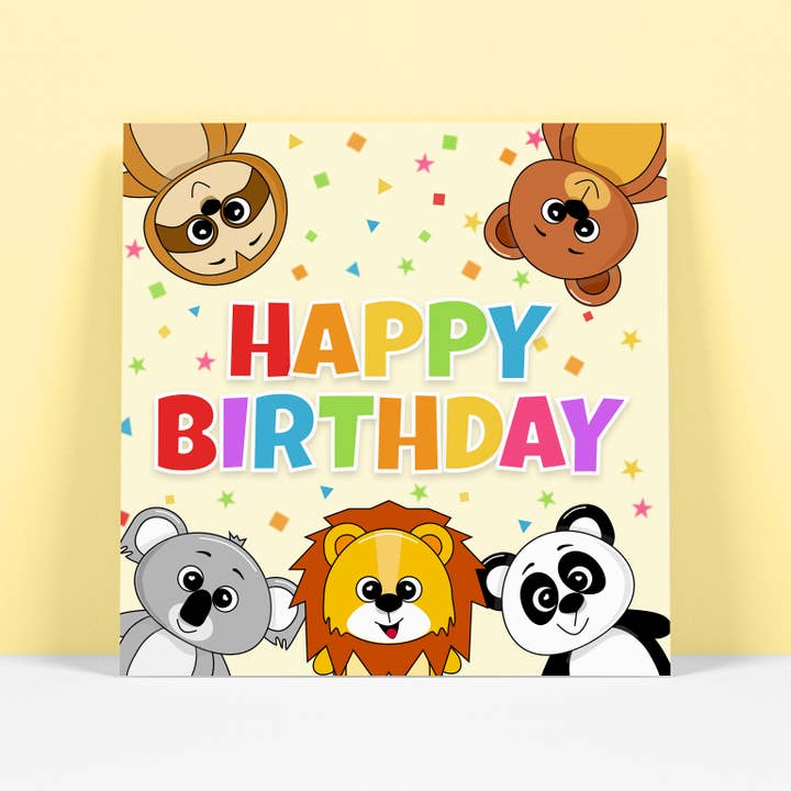 Tillykke med fødselsdagen - Baby Animal Fødsel for engroshandel hos RoleyOleyMoley