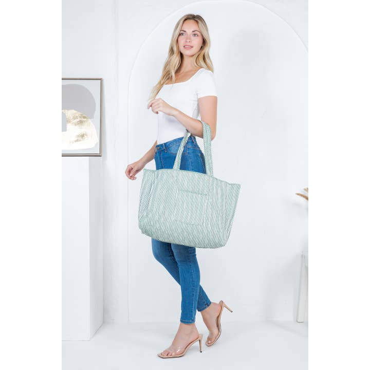 LA Soul - Wholesale Tote Bag - Women's - Jungle Quilted Tote Bag (BG-46)5