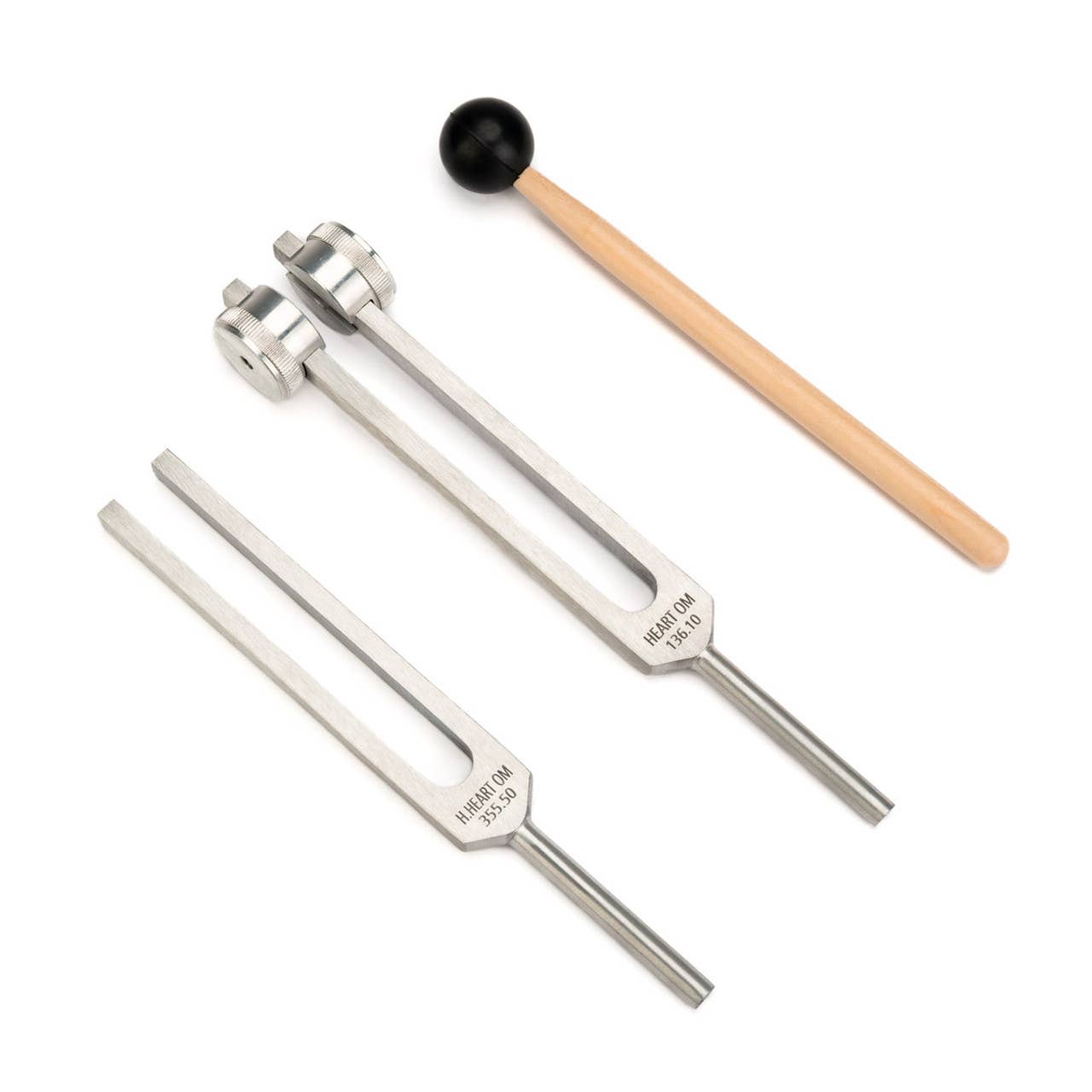 HK Higher Knowing - Vente Accessoire de méditation - Diapasons de résonance du cœur Zen OM et cœur supérieur - Ensemble de 2 réglages1