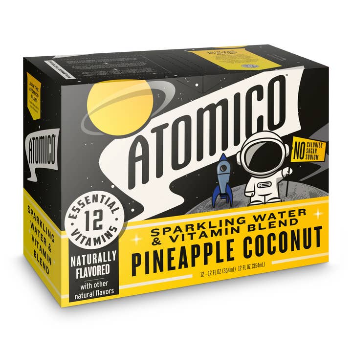 ATOMICO - Wholesale Sparkling Water - ATOMICO Sparkling Water - Pineapple Coconut - 12pk4