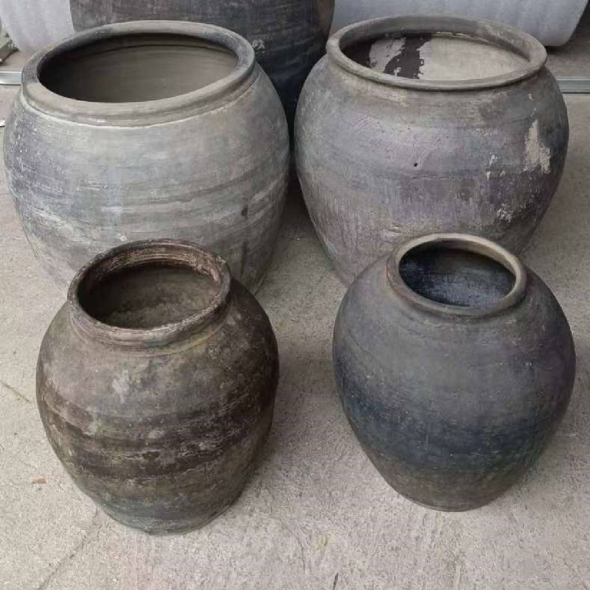 Element Accessories USA - Vente Pot - pots vintage en argile gris mat, poterie intérieure rustique, urnes6