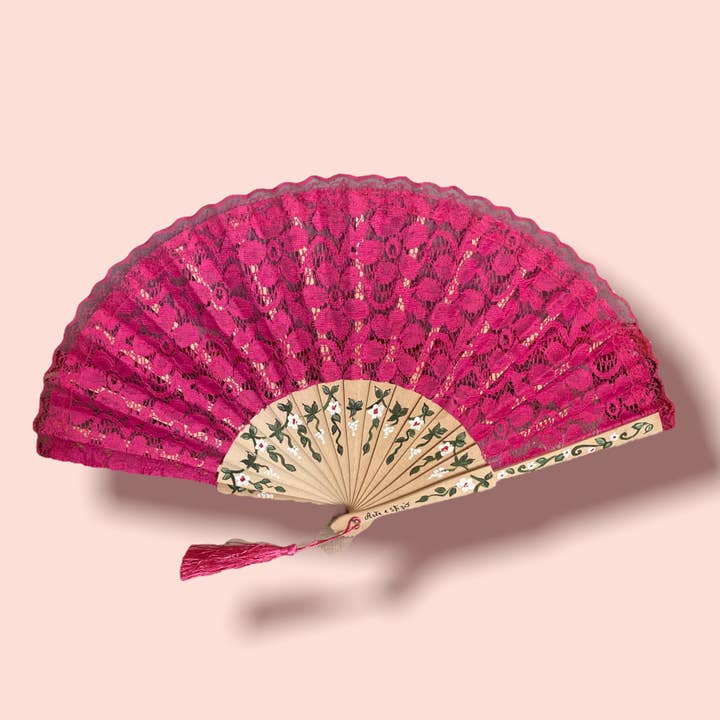 Arte e sfizio - Wholesale Handheld Folding Fan - Hand painted lace fans7