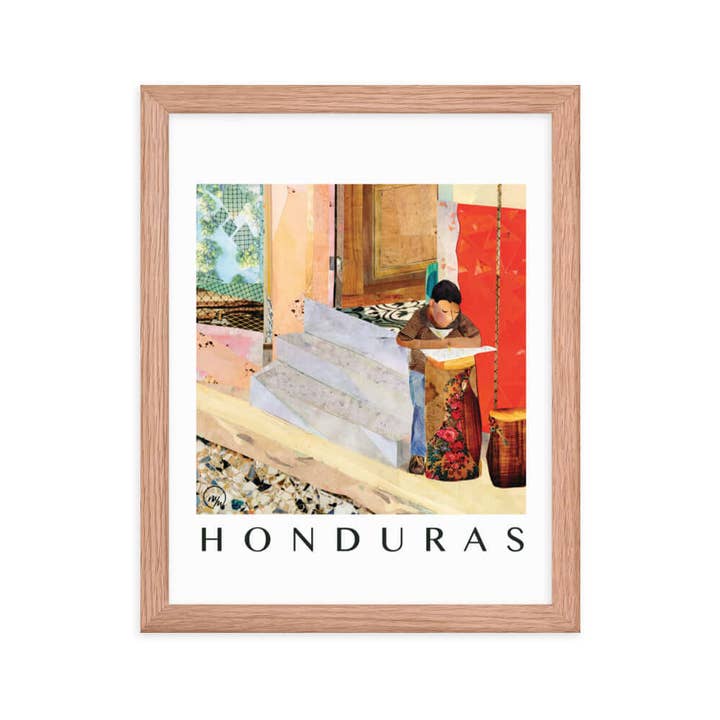 Copán Ruinas, Honduras Framed Collage Art Poster Print for wholesale by more the merrlier
