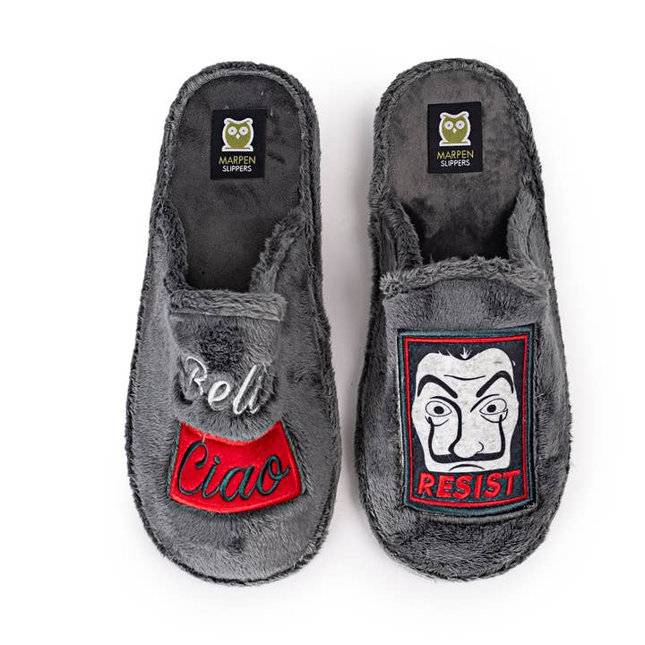 Marpen Slippers – Chinelos - Unissexo por atacado – Chinelos Cinza Bella Ciao0