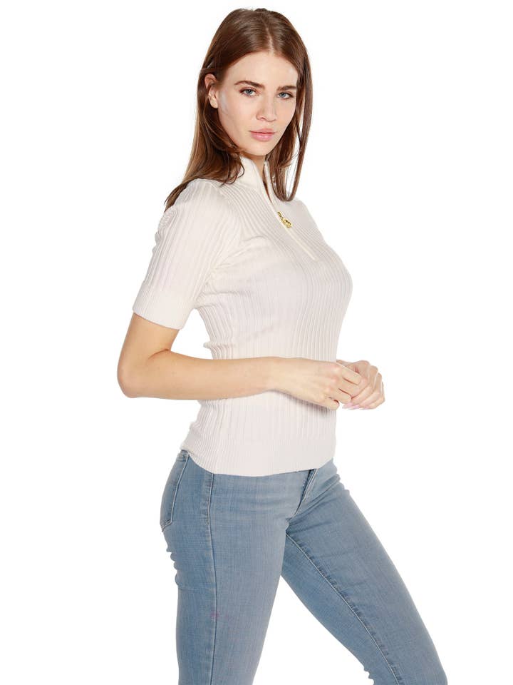 Belldini - Wholesale Knit Top - Women's - Women's Zipper Polo with Mock Collar17