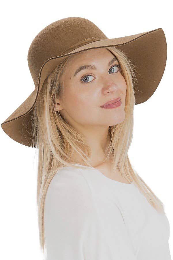 Cap Zone - Wholesale Fedora - Women's - Floppy Sun Hat with Bowknot Wide Brim Felt Hat1