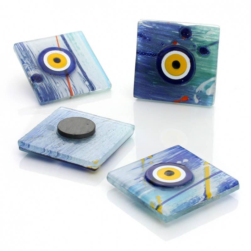 UniArt – Objeto de mesa decorativo por atacado – Olho Turco Artístico de Vidro com Ímã3