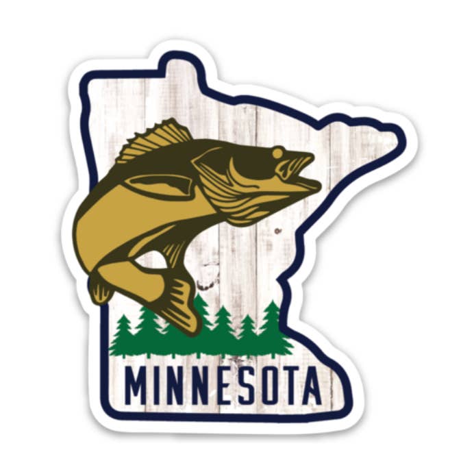 Minnesota Walleye | Pegatina para venta al por mayor de Creative Compass