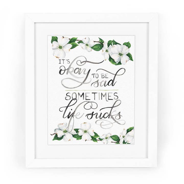 Sometimes Life Sucks Watercolor Fine Art Giclee Print for wholesale by CharmCat