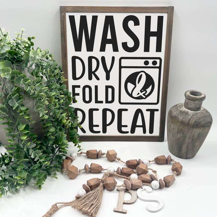 Repetição de Dobra Seca - Sinal de Madeira por atacado de Plain&Simple Decor