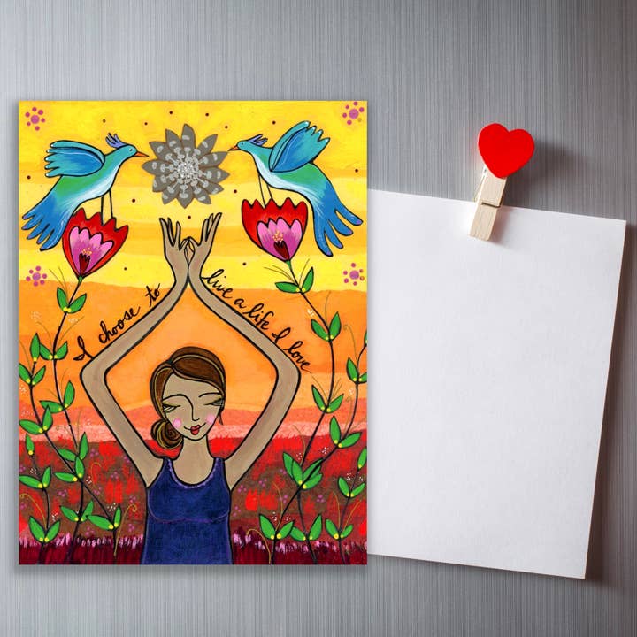 Life I Love Magnet for wholesale by Lori Portka - Happiness Through Art