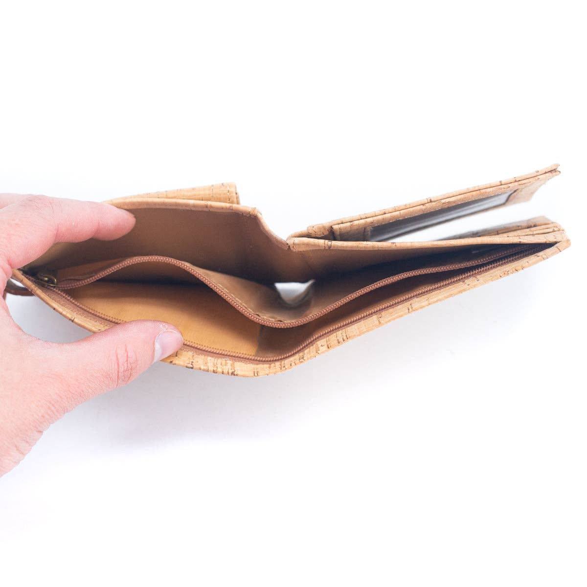 Meninas Bonitas Cork - Wholesale Wallet - Men's - Natural rustic cork wallet for men BAG-22323