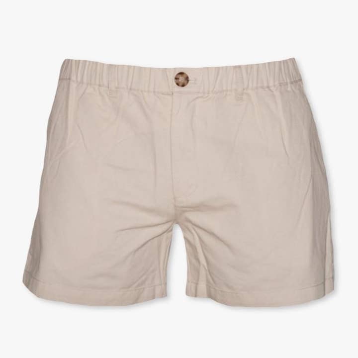 Stein Khaki 4" Stretch-Shorts für den Großhandel von Meripex Apparel
