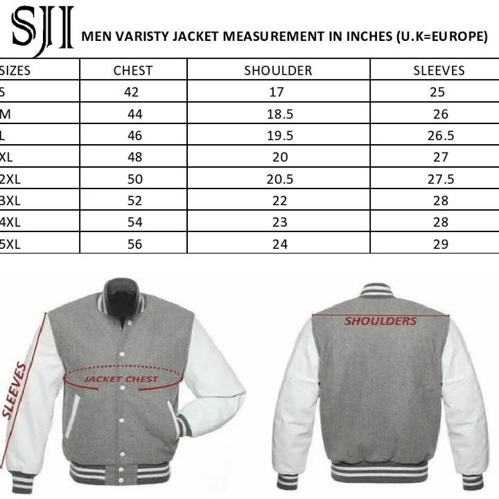 SJI - Wholesale Varsity/Baseball Jacket - Men's - Men's Letterman Bomber Varsity Baseball jacket Genuine Leath