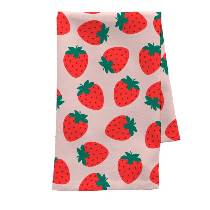 Lempi Lifestyle - Wholesale Tea Towel - Käsipyyhe Mansikka-printillä