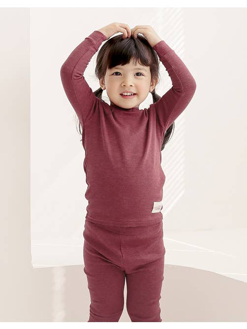 New Melange Red Long Sleeve PJs for wholesale on Faire2