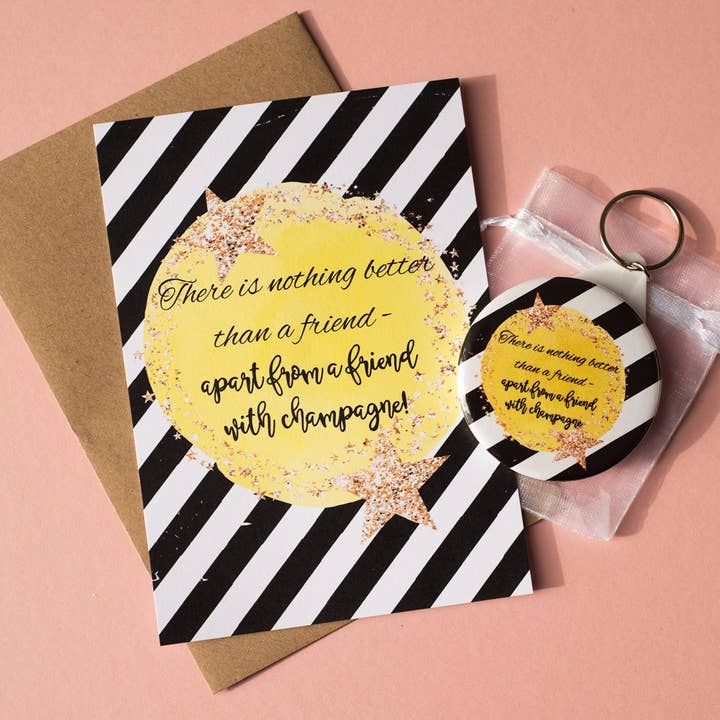 Dios Designs - Wholesale Postcard - A6 Postcard Print - Yellow Star Alcohol4