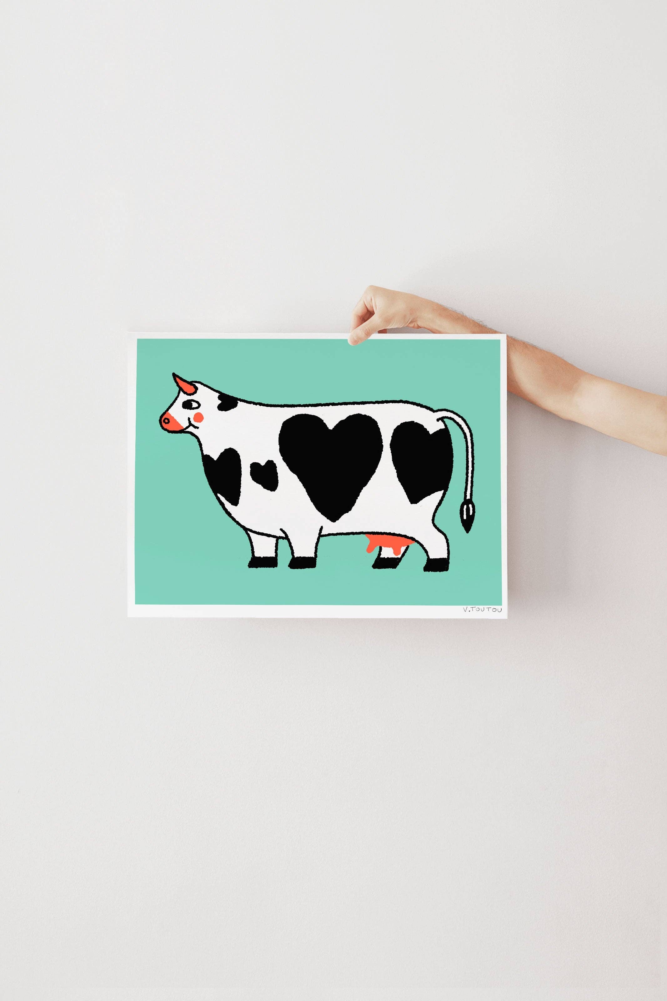 Studio Toute - Wholesale Art Print - Love cow Art print1