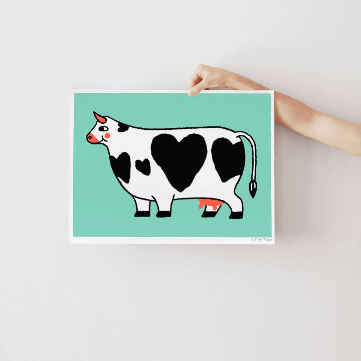 Studio Toute - Wholesale Art Print - Love cow Art print1