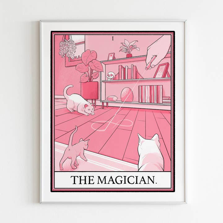 Cat Tarot The Magician Print for wholesale by BMcCormick ART